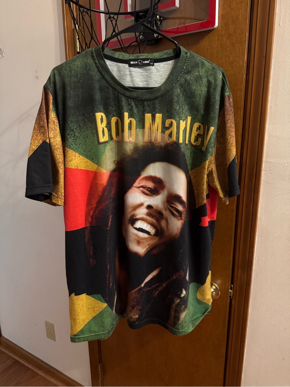 Source Unknown Bob Marley Graphic Tee - Green Black Red Yellow